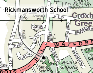 Map of Rickmansworth School