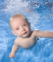 Boy Swimming Underwater